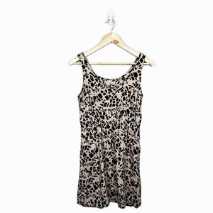 Anthropologie Broadway & Broome Cream and Black Geometric Mini Dress